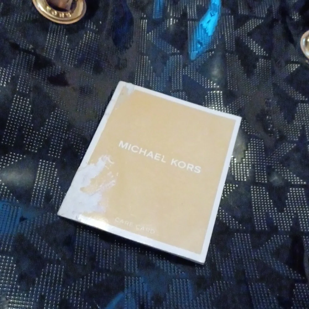 > Michael Kors Black and Cream Monogram Tote